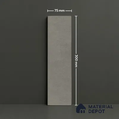 Subway Wall Tile TL 07369 B Trend Moon Grey 300 mm x 75 mm Matte Finish Vitrified Tile - 8.5 mm | 4 Random Design | Suitable For Bathroom, Kitchen Backsplash