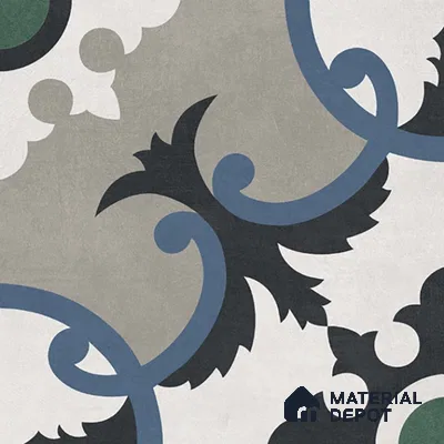 Moroccan Wall & Floor Tile TL 07276 Trend Sand Decor 5015 200 mm x 200 mm Matte Finish Vitrified Tile - 8 mm | 4 Random Design | Suitable For Kitchen, Bathroom, Balcony | Please Expect a Slight Variation of Pattern