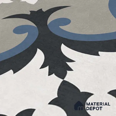 Moroccan Wall & Floor Tile TL 07276 Trend Sand Decor 5015 200 mm x 200 mm Matte Finish Vitrified Tile - 8 mm | 4 Random Design | Suitable For Kitchen, Bathroom, Balcony | Please Expect a Slight Variation of Pattern