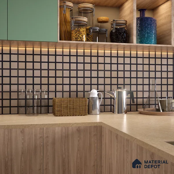 Moroccan Wall & Floor Tile TL 07268 Trend Harvest Decor 5006 200 mm x 200 mm Matte Finish Vitrified Tile - 8 mm | 4 Random Design | Suitable For living Room, Bedroom, Kitchen | Please Expect a Slight Variation of Pattern (Sample)
