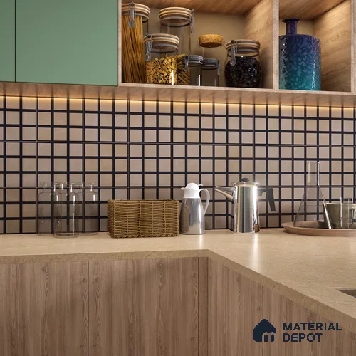 Moroccan Wall & Floor Tile TL 07268 Trend Harvest Decor 5006 200 mm x 200 mm Matte Finish Vitrified Tile - 8 mm | 4 Random Design | Suitable For living Room, Bedroom, Kitchen | Please Expect a Slight Variation of Pattern