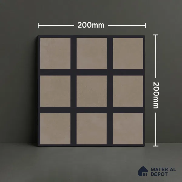 Moroccan Wall & Floor Tile TL 07268 Trend Harvest Decor 5006 200 mm x 200 mm Matte Finish Vitrified Tile - 8 mm | 4 Random Design | Suitable For living Room, Bedroom, Kitchen | Please Expect a Slight Variation of Pattern (Sample)