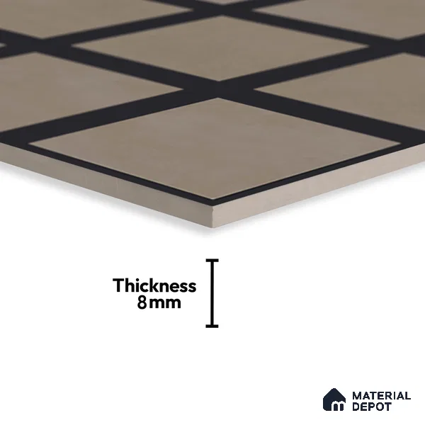 Moroccan Wall & Floor Tile TL 07268 Trend Harvest Decor 5006 200 mm x 200 mm Matte Finish Vitrified Tile - 8 mm | 4 Random Design | Suitable For living Room, Bedroom, Kitchen | Please Expect a Slight Variation of Pattern (Sample)