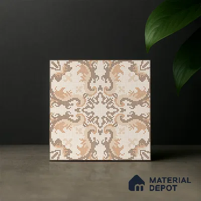 Moroccan Wall & Floor Tile TL 07279 Trend Sark Decor 5018 200 mm x 200 mm Matte Finish Vitrified Tile - 8 mm | 4 Random Design | Suitable For living Room, Bedroom, Kitchen | Please Expect a Slight Variation of Pattern