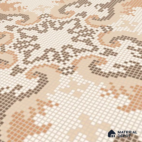 Moroccan Wall & Floor Tile TL 07279 Trend Sark Decor 5018 200 mm x 200 mm Matte Finish Vitrified Tile - 8 mm | 4 Random Design | Suitable For living Room, Bedroom, Kitchen | Please Expect a Slight Variation of Pattern