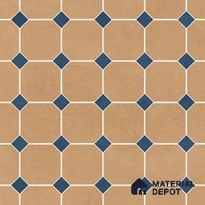 Moroccan Wall & Floor Tile TL 07265 Trend Gold Decor 6002 200 mm x 200 mm Matte Finish Vitrified Tile - 8 mm | 4 Random Design | Suitable For living Room, Bedroom, Kitchen | Please Expect a Slight Variation of Pattern