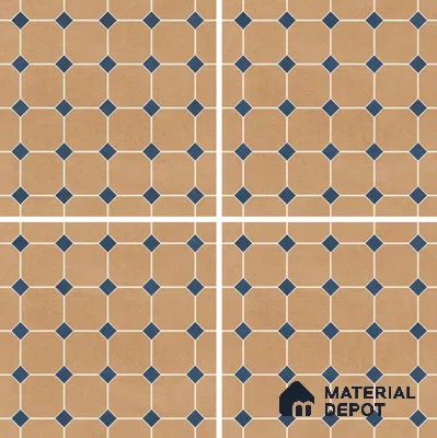 Moroccan Wall & Floor Tile TL 07265 Trend Gold Decor 6002 200 mm x 200 mm Matte Finish Vitrified Tile - 8 mm | 4 Random Design | Suitable For living Room, Bedroom, Kitchen | Please Expect a Slight Variation of Pattern