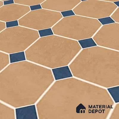 Moroccan Wall & Floor Tile TL 07265 Trend Gold Decor 6002 200 mm x 200 mm Matte Finish Vitrified Tile - 8 mm | 4 Random Design | Suitable For living Room, Bedroom, Kitchen | Please Expect a Slight Variation of Pattern