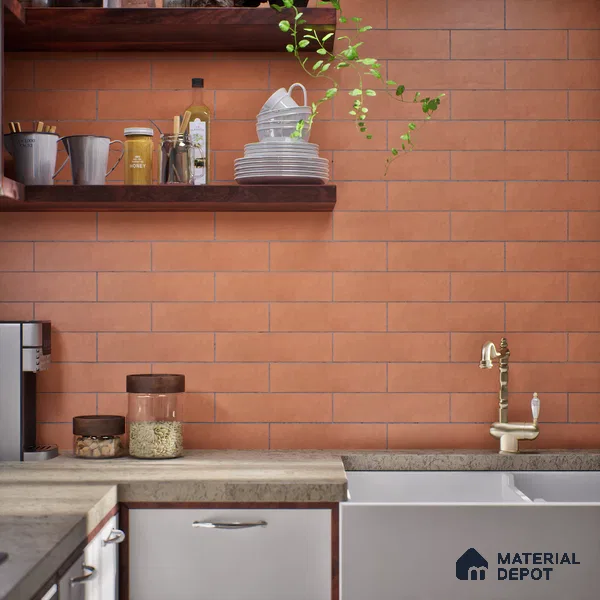 Subway Wall Tile TL 07365 B Trend Terra 300 mm x 75 mm Matte Finish Vitrified Tile - 8.5 mm | 4 Random Design | Suitable For Bathroom, Kitchen Backsplash (Sample)