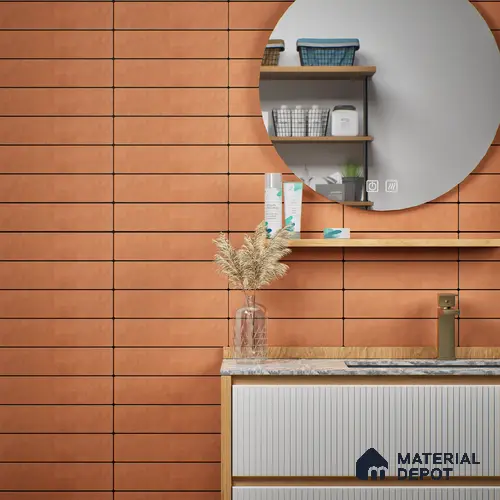 Subway Wall Tile TL 07365 B Trend Terra 300 mm x 75 mm Matte Finish Vitrified Tile - 8.5 mm | 4 Random Design | Suitable For Bathroom, Kitchen Backsplash