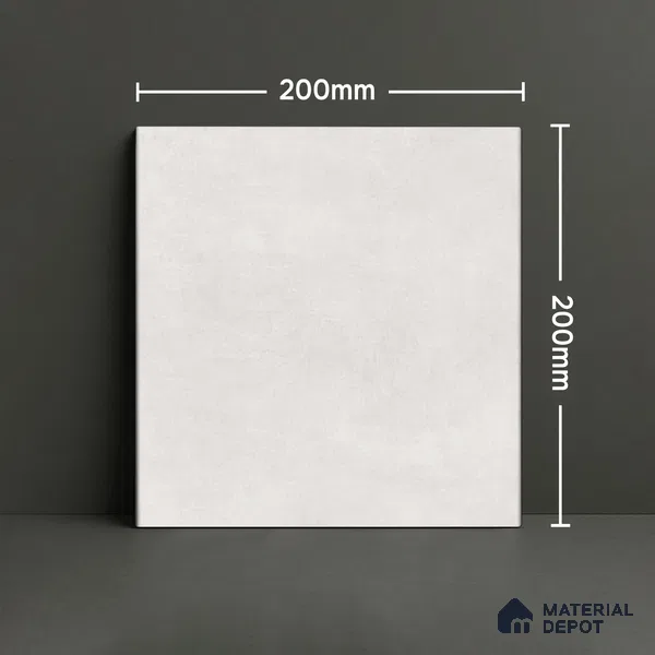 Subway Wall & Floor Tile TL 07366 Trend White 200 mm x 200 mm Matte Finish Vitrified Tile - 8 mm | 4 Random Design | Suitable For Kitchen, Bathroom, Dining Area | Please Expect a Slight Variation of Pattern