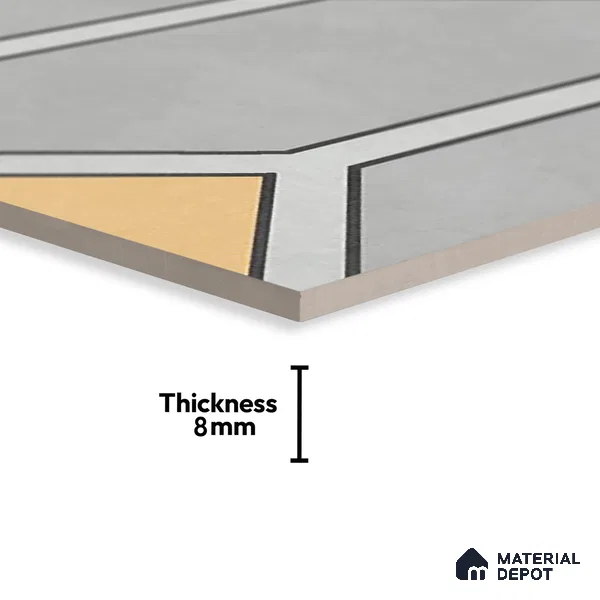 Moroccan Wall & Floor Tile TL 07281 Trend Silver Decor 6004 200 mm x 200 mm Matte Finish Vitrified Tile - 8 mm | 4 Random Design | Suitable For living Room, Bedroom, Kitchen | Please Expect a Slight Variation of Pattern