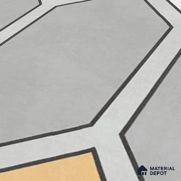 Moroccan Wall & Floor Tile TL 07281 Trend Silver Decor 6004 200 mm x 200 mm Matte Finish Vitrified Tile - 8 mm | 4 Random Design | Suitable For living Room, Bedroom, Kitchen | Please Expect a Slight Variation of Pattern