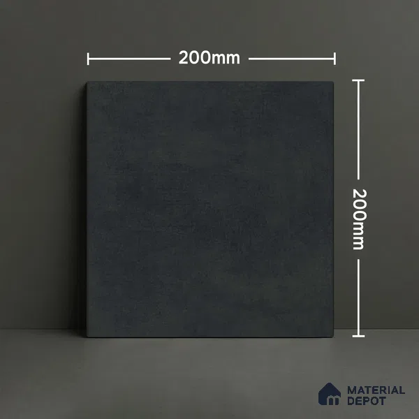 Subway Wall & Floor Tile TL 07371 Trend Black 200 mm x 200 mm Matte Finish Vitrified Tile - 8 mm | 4 Random Design | Suitable For Kitchen, Bathroom, Balcony | Please Expect a Slight Variation of Pattern