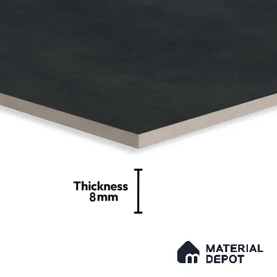 Subway Wall & Floor Tile TL 07371 Trend Black 200 mm x 200 mm Matte Finish Vitrified Tile - 8 mm | 4 Random Design | Suitable For Kitchen, Bathroom, Balcony | Please Expect a Slight Variation of Pattern