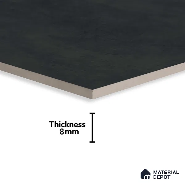 Subway Wall & Floor Tile TL 07371 Trend Black 200 mm x 200 mm Matte Finish Vitrified Tile - 8 mm | 4 Random Design | Suitable For Kitchen, Bathroom, Balcony | Please Expect a Slight Variation of Pattern