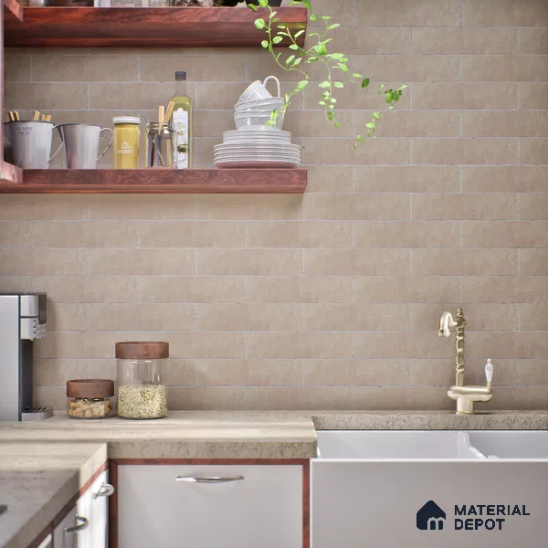 Subway Wall Tile TL 07373 B Trend Late 300 mm x 75 mm Matte Finish Vitrified Tile - 8.5 mm | 4 Random Design | Suitable For living Room, Bedroom, Kitchen (Sample)