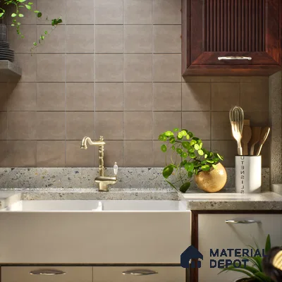 Subway Wall & Floor Tile TL 07373 Trend Late 200 mm x 200 mm Matte Finish Vitrified Tile - 8 mm | 4 Random Design | Suitable For Kitchen, Bathroom, Dining Area | Please Expect a Slight Variation of Pattern