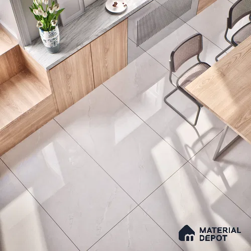 Marble Wall & Floor Tile TL 07388 Claros Grey 4 ft x 2 ft Glossy Finish Vitrified Tile - 9 mm | 4 Random Design | Suitable For living Room, Bedroom, Kitchen