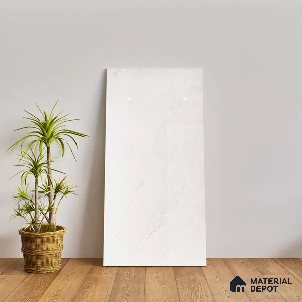 Marble Wall & Floor Tile TL 07388 Claros Grey 4 ft x 2 ft Glossy Finish Vitrified Tile - 9 mm | 4 Random Design | Suitable For living Room, Bedroom, Kitchen (Sample)