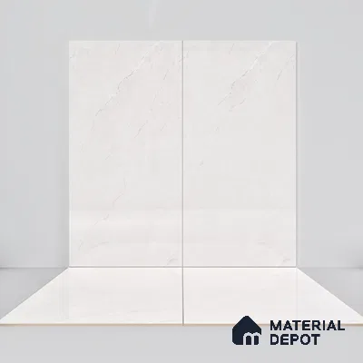 Marble Wall & Floor Tile TL 07388 Claros Grey 4 ft x 2 ft Glossy Finish Vitrified Tile - 9 mm | 4 Random Design | Suitable For living Room, Bedroom, Kitchen (Sample)