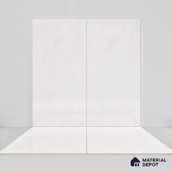 Marble Wall & Floor Tile TL 07388 Claros Grey 4 ft x 2 ft Glossy Finish Vitrified Tile - 9 mm | 4 Random Design | Suitable For living Room, Bedroom, Kitchen (Sample)
