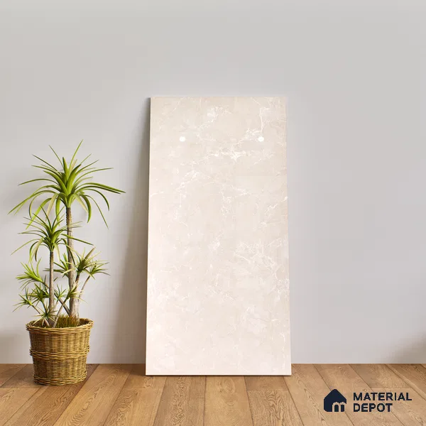 Marble Wall & Floor Tile TL 07393 Pearl Galaxy Gray Posh 4 ft x 2 ft Glossy Finish Vitrified Tile - 9 mm | Suitable For living Room, Bedroom, Kitchen (Sample)