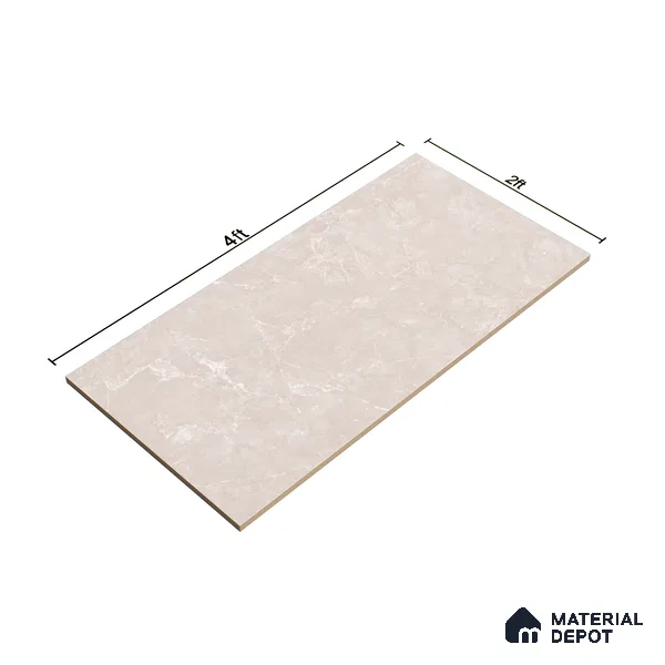 Marble Wall & Floor Tile TL 07393 Pearl Galaxy Gray Posh 4 ft x 2 ft Glossy Finish Vitrified Tile - 9 mm | Suitable For living Room, Bedroom, Kitchen (Sample)