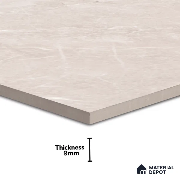 Marble Wall & Floor Tile TL 07393 Pearl Galaxy Gray Posh 4 ft x 2 ft Glossy Finish Vitrified Tile - 9 mm | Suitable For living Room, Bedroom, Kitchen (Sample)