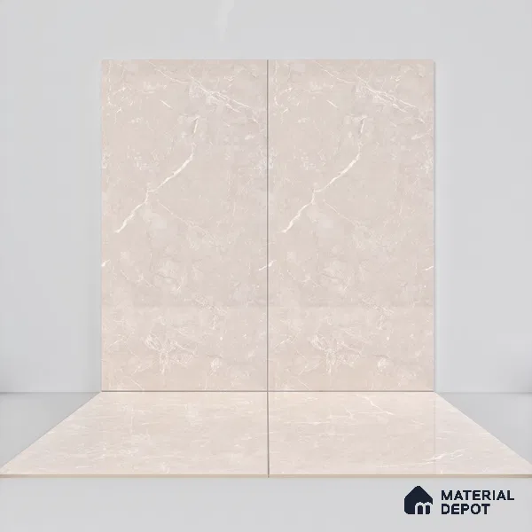 Marble Wall & Floor Tile TL 07393 Pearl Galaxy Gray Posh 4 ft x 2 ft Glossy Finish Vitrified Tile - 9 mm | Suitable For living Room, Bedroom, Kitchen (Sample)