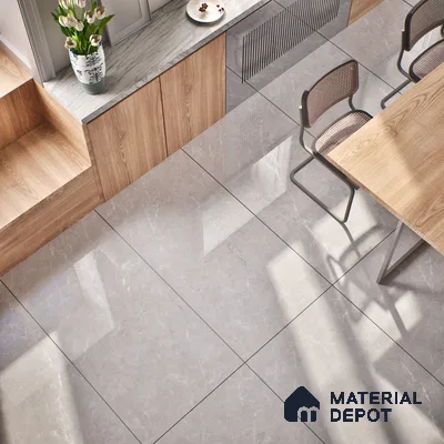 Marble Wall & Floor Tile TL 07385 Admire Gris 4 ft x 2 ft Glossy Finish Vitrified Tile - 9 mm | 4 Random Design | Suitable For living Room, Bedroom, Kitchen