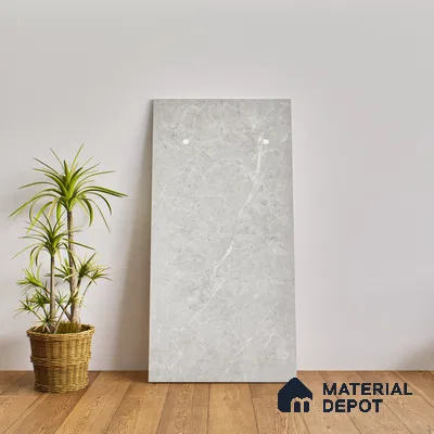 Marble Wall & Floor Tile TL 07385 Admire Gris 4 ft x 2 ft Glossy Finish Vitrified Tile - 9 mm | 4 Random Design | Suitable For living Room, Bedroom, Kitchen