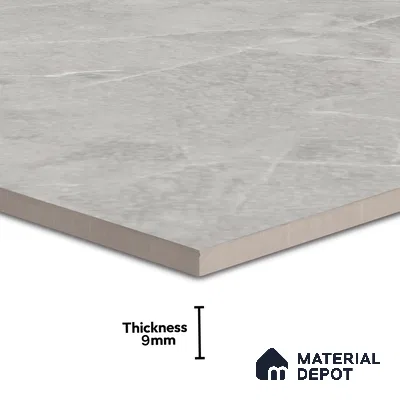Marble Wall & Floor Tile TL 07385 Admire Gris 4 ft x 2 ft Glossy Finish Vitrified Tile - 9 mm | 4 Random Design | Suitable For living Room, Bedroom, Kitchen