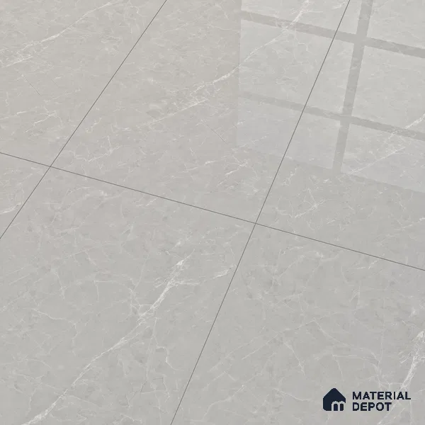Marble Wall & Floor Tile TL 07385 Admire Gris 4 ft x 2 ft Glossy Finish Vitrified Tile - 9 mm | 4 Random Design | Suitable For living Room, Bedroom, Kitchen