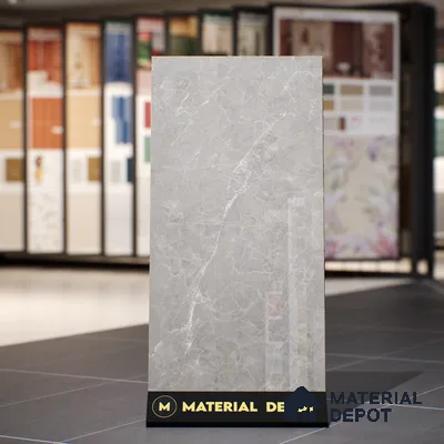Marble Wall & Floor Tile TL 07385 Admire Gris 4 ft x 2 ft Glossy Finish Vitrified Tile - 9 mm | 4 Random Design | Suitable For living Room, Bedroom, Kitchen