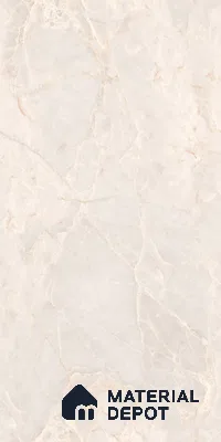 Marble Wall & Floor Tile TL 07387 Amphora Crema 4 ft x 2 ft Glossy Finish Vitrified Tile - 9 mm | 4 Random Design | Suitable For living Room, Bedroom, Kitchen (Sample)