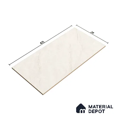 Marble Wall & Floor Tile TL 07411 Ciena Crema 4 ft x 2 ft Glossy Finish Vitrified Tile - 9 mm | Suitable For living Room, Bedroom, Kitchen