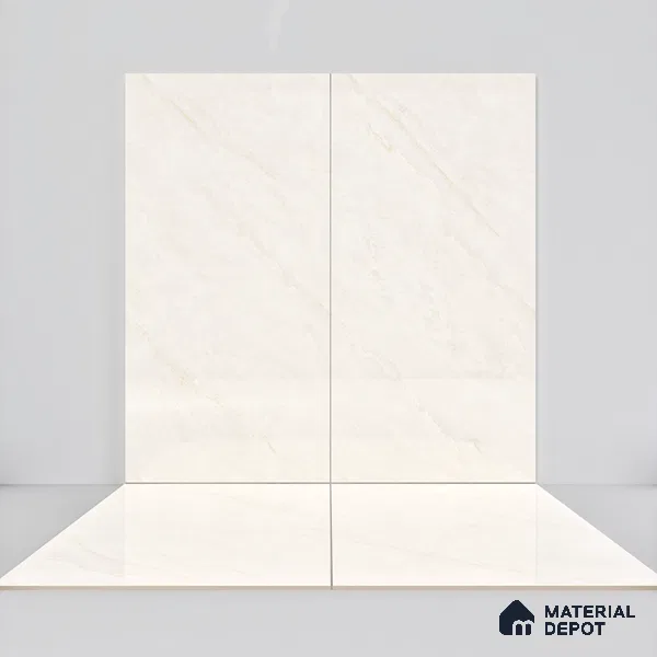 Marble Wall & Floor Tile TL 07411 Ciena Crema 4 ft x 2 ft Glossy Finish Vitrified Tile - 9 mm | Suitable For living Room, Bedroom, Kitchen