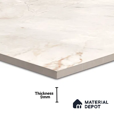 Marble Wall & Floor Tile TL 07390 Argenta Posh Pearl 4 ft x 2 ft Matte Finish Vitrified Tile - 9 mm | Suitable For living Room, Bedroom, Kitchen