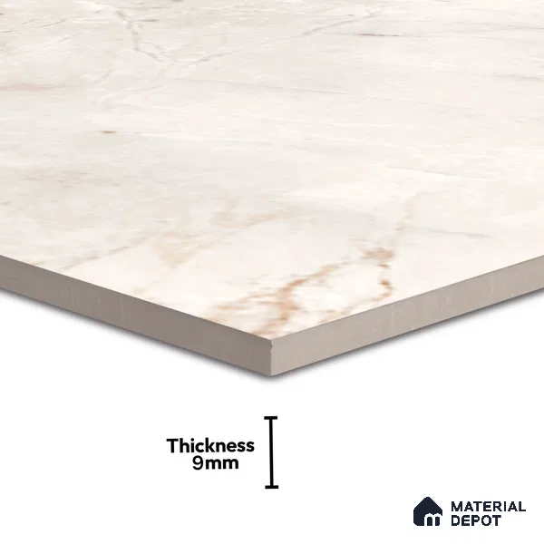 Marble Wall & Floor Tile TL 07390 Argenta Posh Pearl 4 ft x 2 ft Matte Finish Vitrified Tile - 9 mm | Suitable For living Room, Bedroom, Kitchen