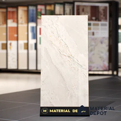 Marble Wall & Floor Tile TL 07390 Argenta Posh Pearl 4 ft x 2 ft Matte Finish Vitrified Tile - 9 mm | Suitable For living Room, Bedroom, Kitchen
