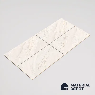 Marble Wall & Floor Tile TL 07390 Argenta Posh Pearl 4 ft x 2 ft Matte Finish Vitrified Tile - 9 mm | Suitable For living Room, Bedroom, Kitchen