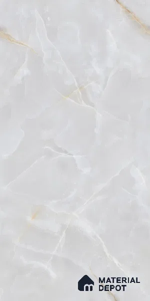 Marble Wall & Floor Tile TL 07389 Thunder Onyx Grey 4 ft x 2 ft Glossy Finish Vitrified Tile - 9 mm | 4 Random Design | Suitable For living Room, Bedroom, Kitchen