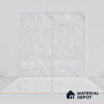 Marble Wall & Floor Tile TL 07389 Thunder Onyx Grey 4 ft x 2 ft Glossy Finish Vitrified Tile - 9 mm | 4 Random Design | Suitable For living Room, Bedroom, Kitchen