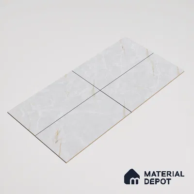 Marble Wall & Floor Tile TL 07389 Thunder Onyx Grey 4 ft x 2 ft Glossy Finish Vitrified Tile - 9 mm | 4 Random Design | Suitable For living Room, Bedroom, Kitchen