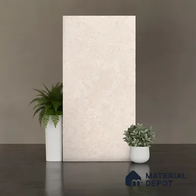 Stone Floor & Wall Tile TL 10262 C Solaro Crema 4 ft x 2 ft Matte Finish Vitrified - 9 mm | 4 Random Design | Suitable For Living Room, Bathroom, Foyer, Courtyard & Dining