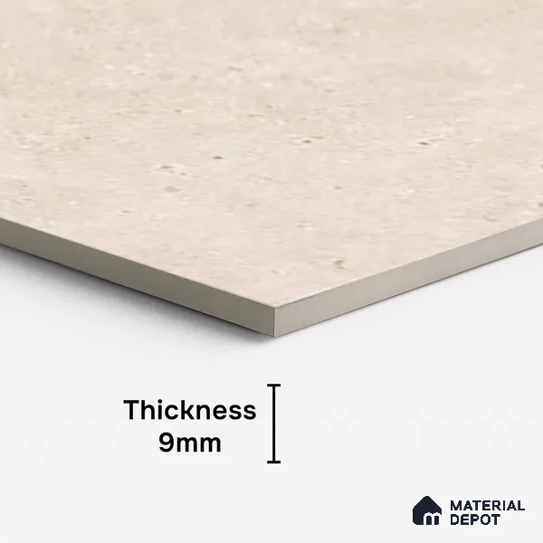 Stone Floor & Wall Tile TL 10262 C Solaro Crema 4 ft x 2 ft Matte Finish Vitrified - 9 mm | 4 Random Design | Suitable For Living Room, Bathroom, Foyer, Courtyard & Dining