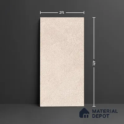 Stone Wall Tile TL 10262 D Harmonic Solaro Crema 4 ft x 2 ft Matte Finish Vitrified Tile - 9 mm | 4 Random Design | Suitable For living Room, Bedroom, Bathroom (Sample)