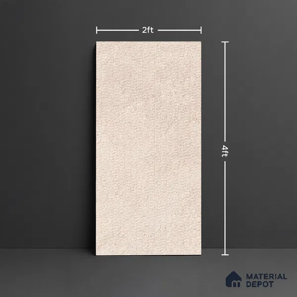Stone Wall Tile TL 10262 D Harmonic Solaro Crema 4 ft x 2 ft Matte Finish Vitrified Tile - 9 mm | 4 Random Design | Suitable For living Room, Bedroom, Bathroom (Sample)