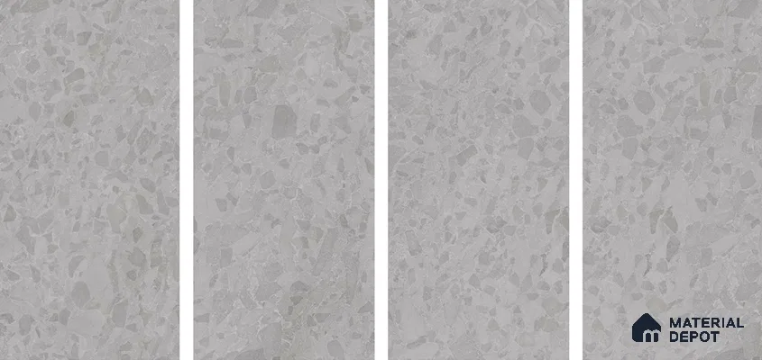 Carving Wall & Floor Tile TL 07400 Paris Stone Grey 4 ft x 2 ft Matte Finish Vitrified Tile - 9 mm | Suitable For Living Room, Bedroom, Kitchen (Sample)